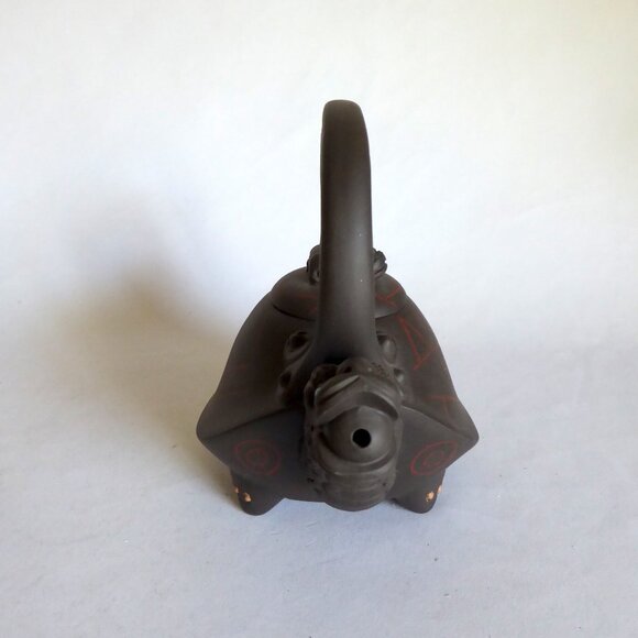 VINTAGE NEW TRADITIONAL CHINESE YIXING ZISHA  DRAGON TURTLE PURPLE CLAY TEAPOT - Picture 5 of 16